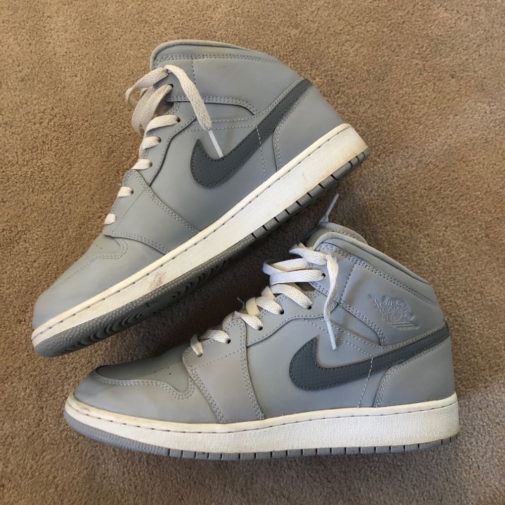 Grey Nike Jordan 1 Mid